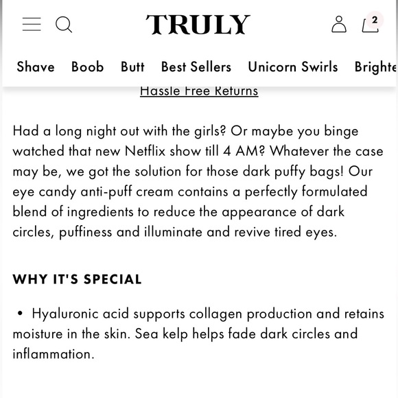 Truly Beauty Eye Candy Anti-puff Eye Cream SOLD OUT ONLINE - Picture 5 of 6